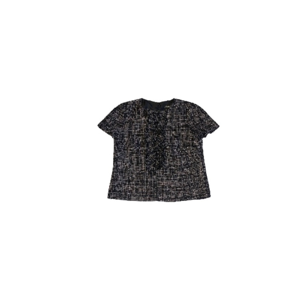 🆕 Sandra Angelozzi Femme Carriere Black and Pink Tweed Top - Women’s Size 32